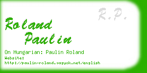 roland paulin business card